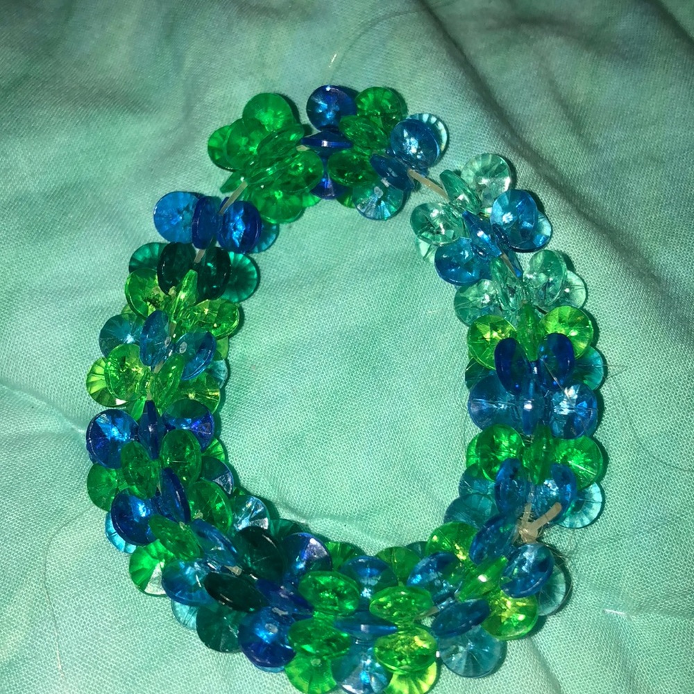 Blue and green bracelet
